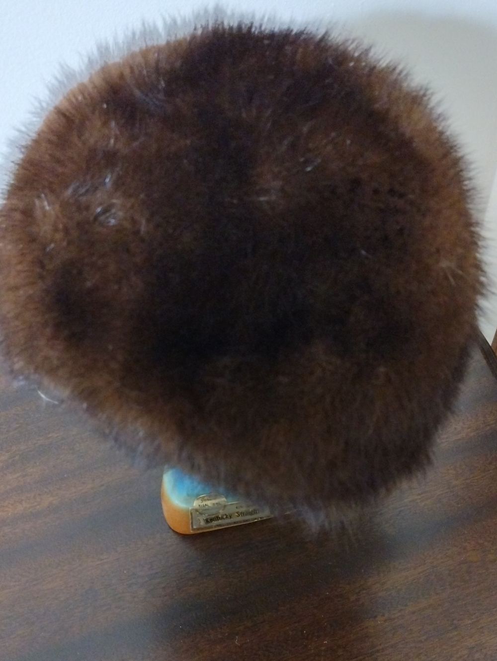 Classic Brown Fur Women's Hat - Soft Luxe Style Brown Mink Fur Pillbox